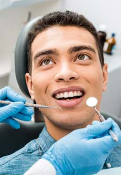 Man at dental checkup